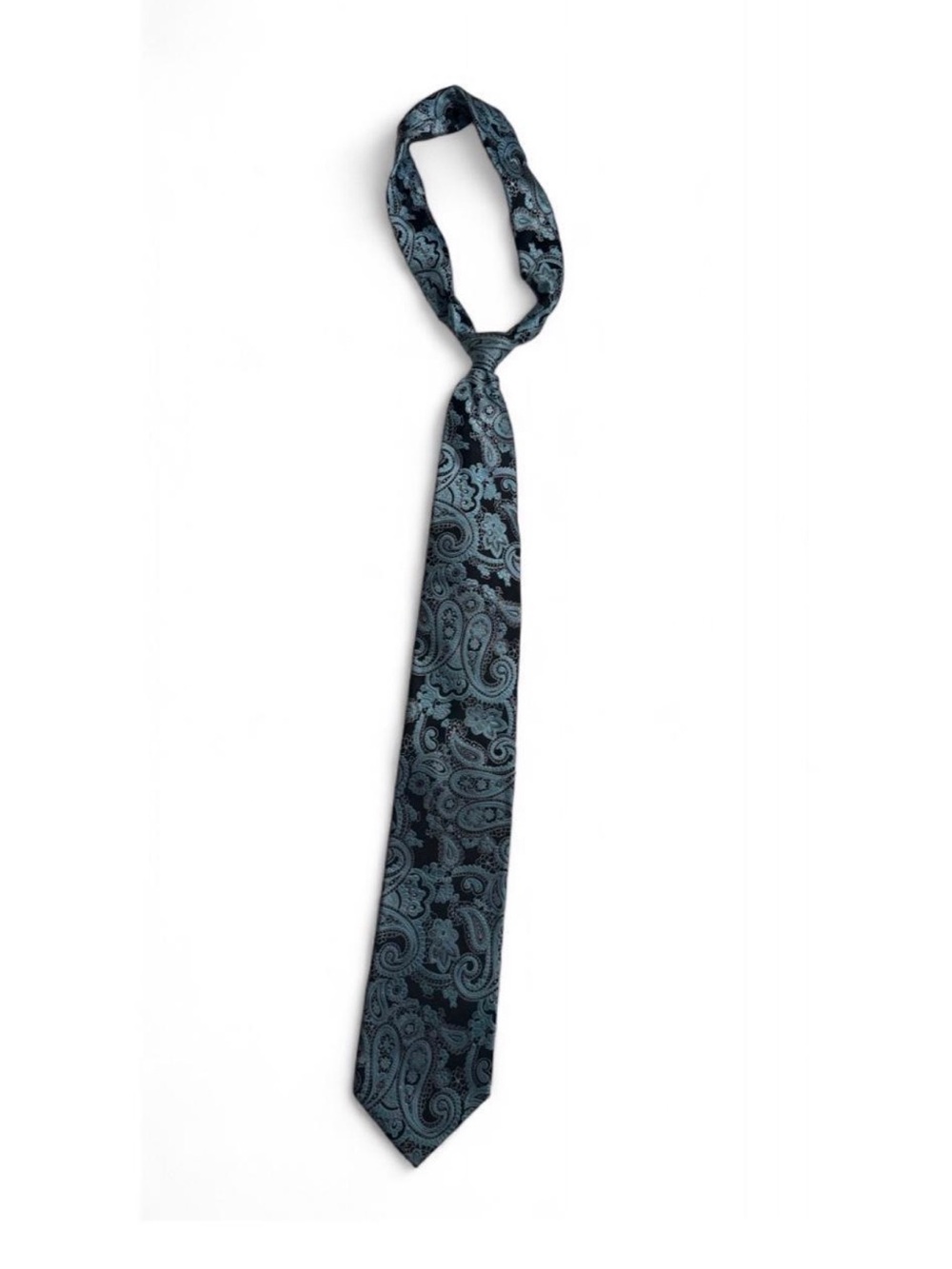 Classic Paisley Silk-Blend Tie in Dark Teal